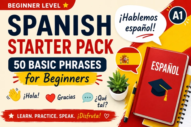 Spanish Starter Pack: 50 Basic Phrases for Beginners 🇪🇸 💬
