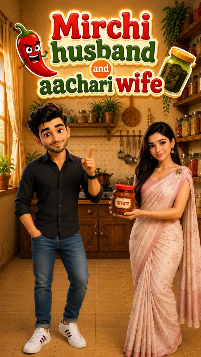 Cartoon image of husband and wife