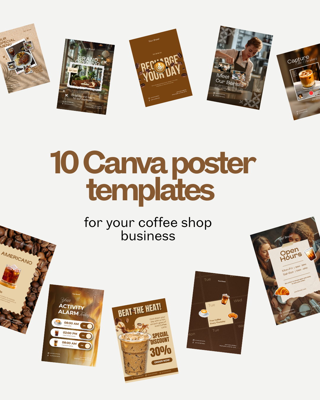 10 Template Coffee Shop Poster Canva