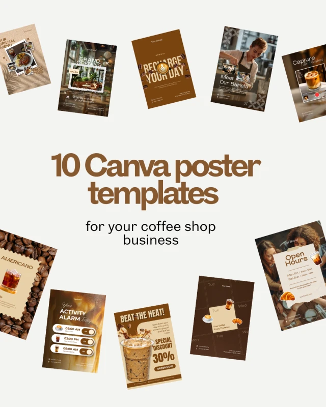 10 Template Coffee Shop Poster Canva