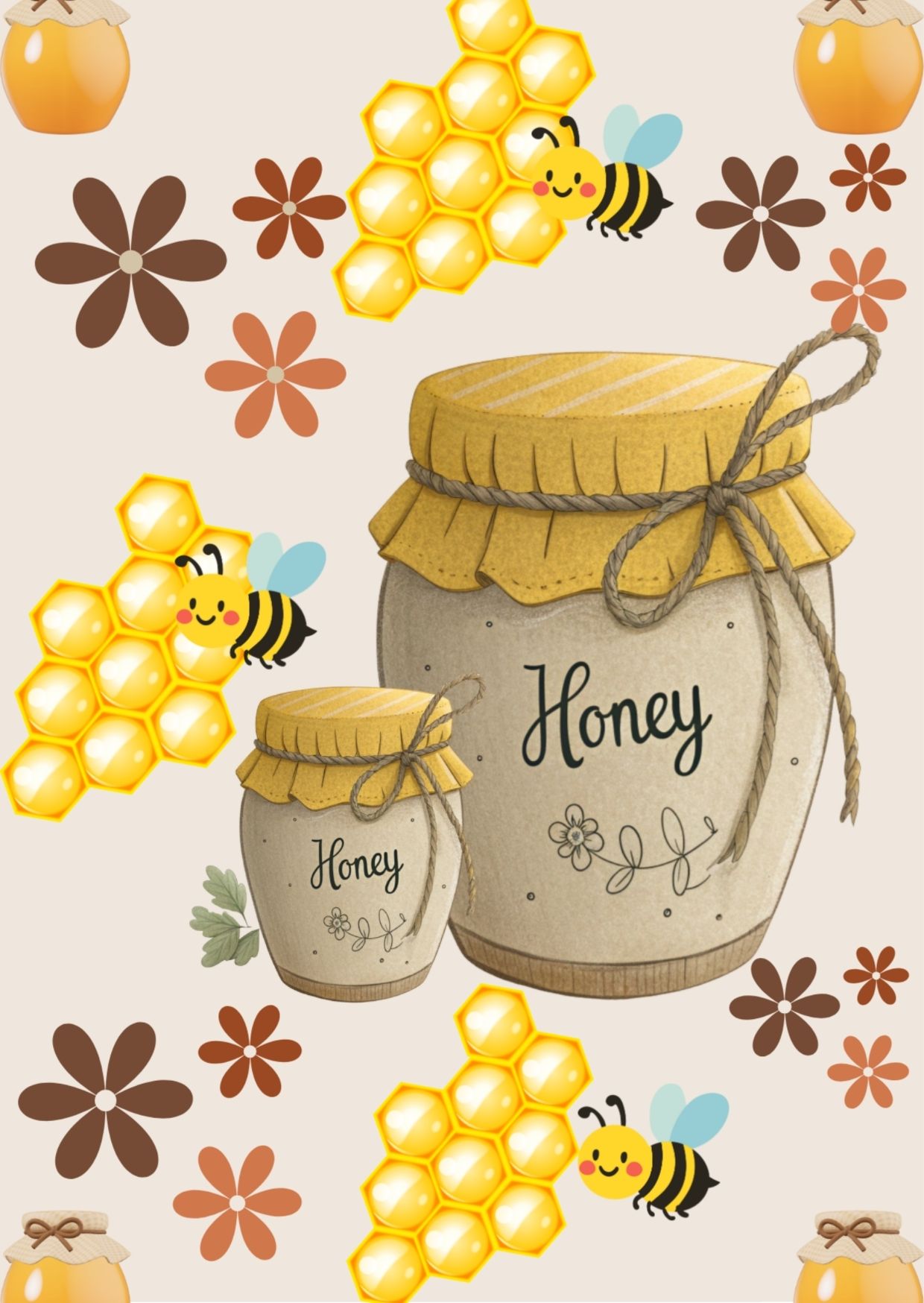 Honey poster card