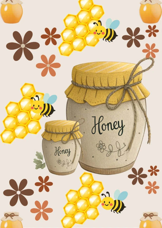 Honey poster card